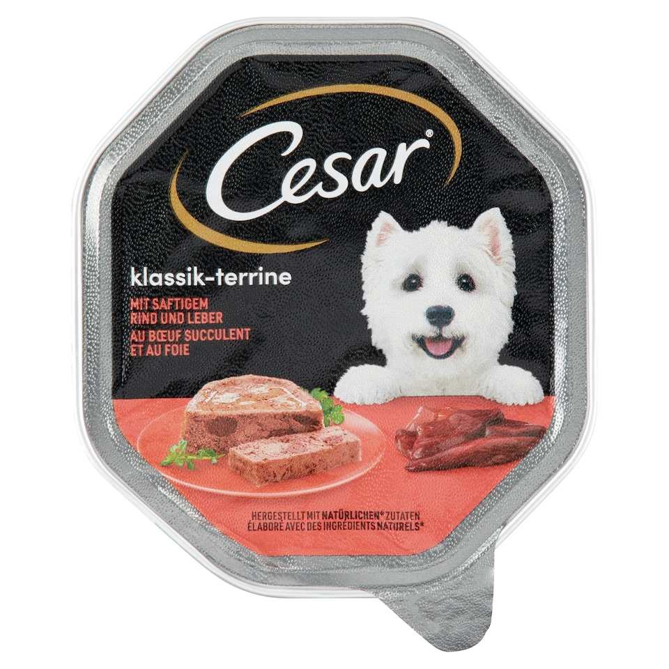image 1 of Cesar Complete Wet Food for Adult Dogs with Juicy Beef and Liver 150 g