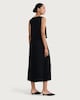 image 3 of F&F Button Front Pleated Sleeveless Midi Dress in Black