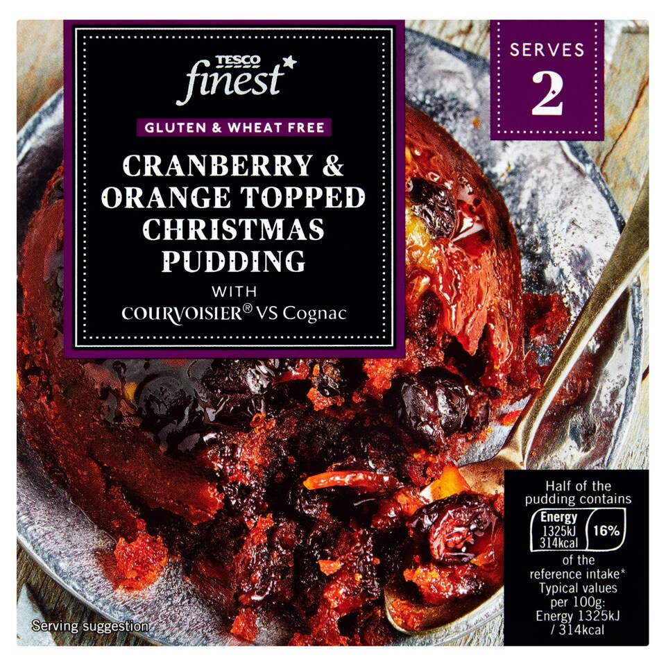 Tesco Finest* Free From Cranberry And Orange Christmas Pudding 200G