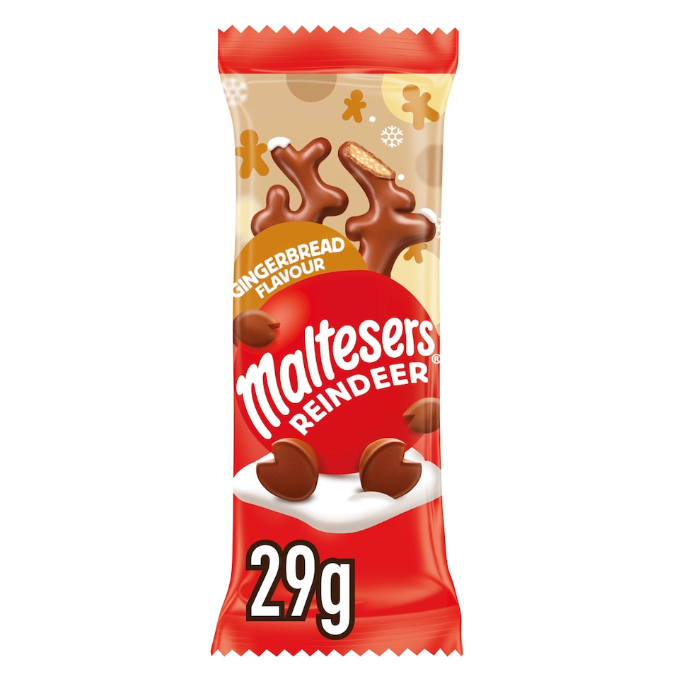Maltesers Milk Chocolate Gingerbread Reindeer 29g