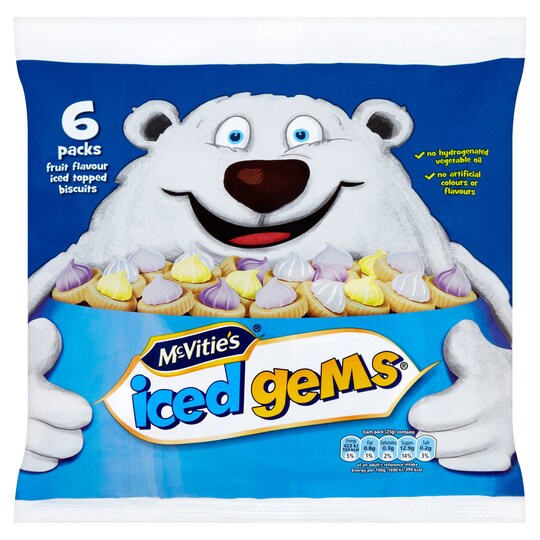 image 1 of Mcvities Iced Gems 6 X 25G