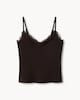 image 4 of OH ME OH MY Cotton Rich Lace Trim Vest in Chocolate