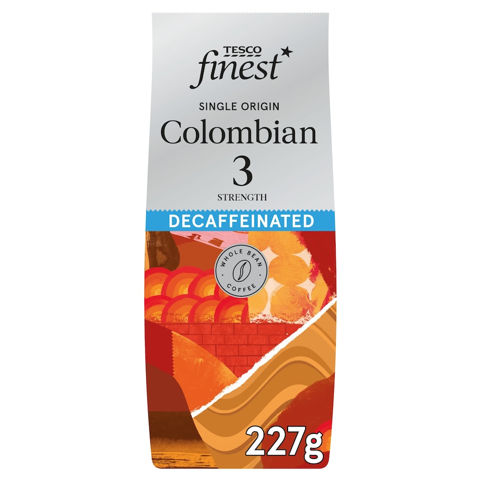 Tesco Finest Decaffeinated Colombian Coffee Beans 227G