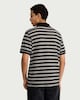 image 2 of F&F Edit Cotton Rich Striped Polo Shirt in Multi Black White