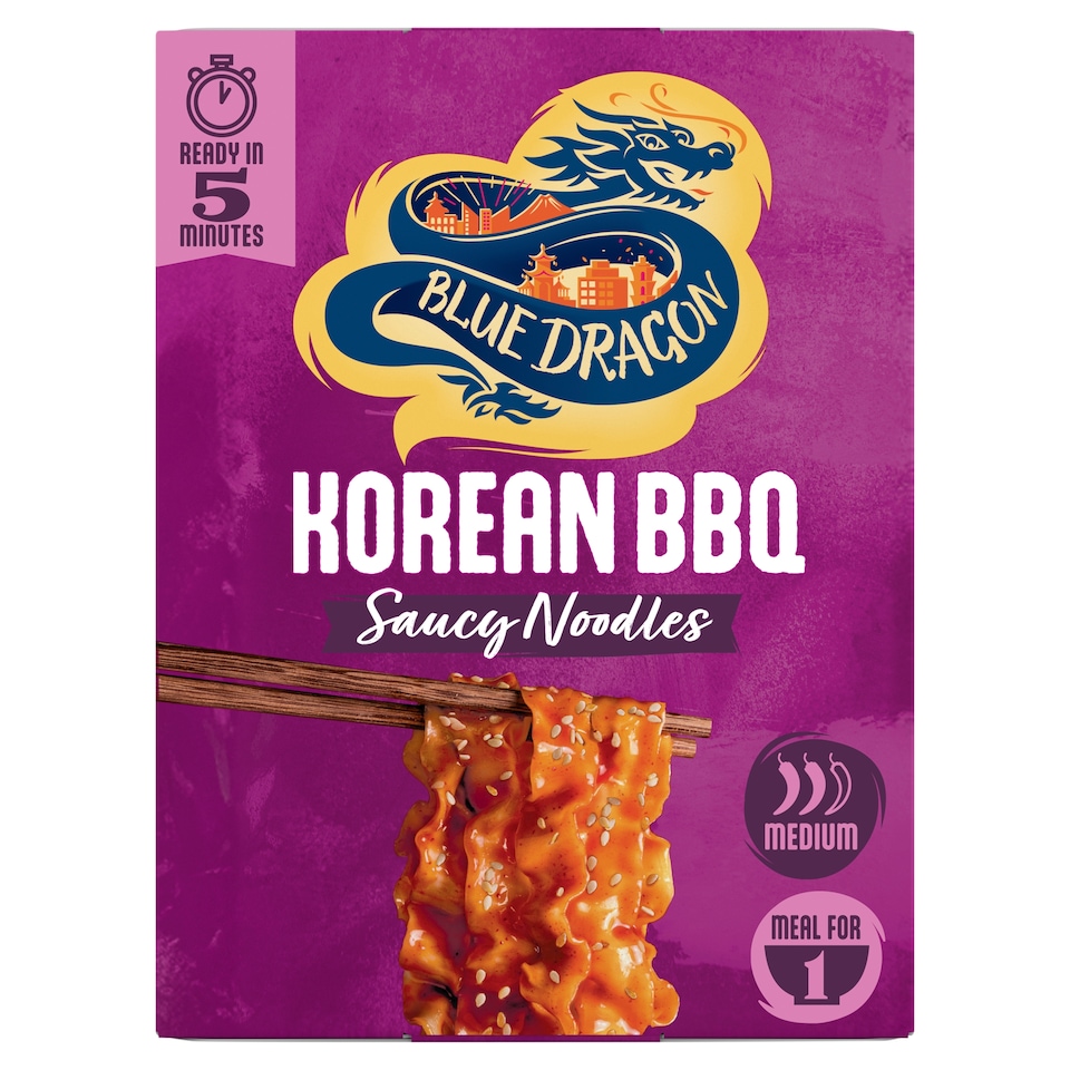 Blue Dragon Korean BBQ Saucy Noodles 122g