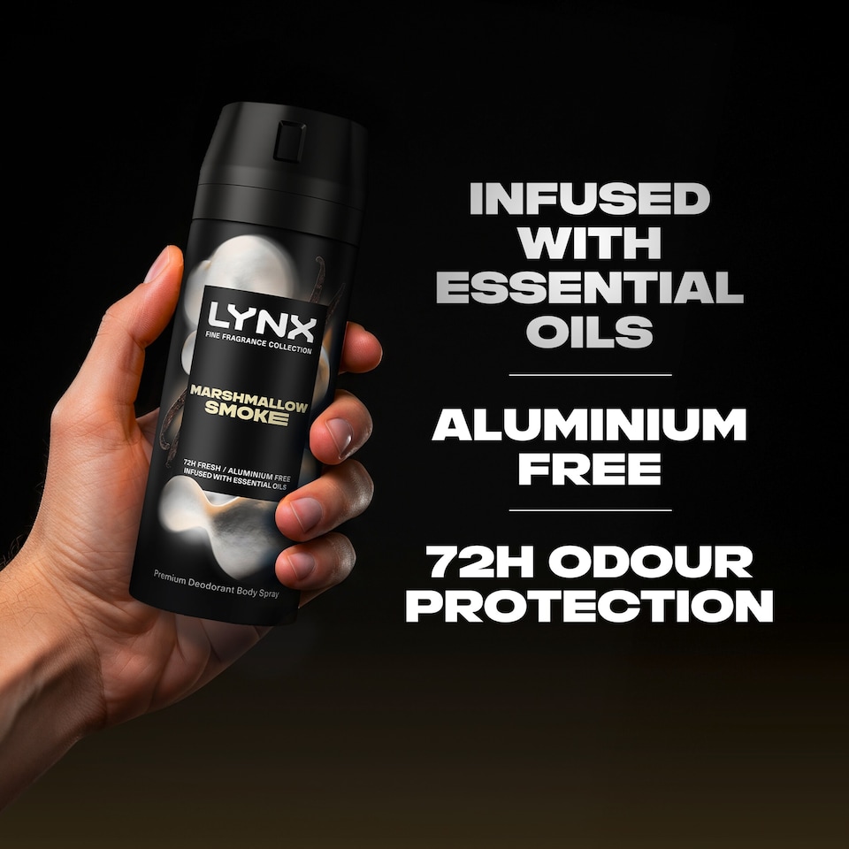 image 1 of Lynx Marshmallow Smoke 72h Fine Fragrance Premium Deodorant for Men 150ml