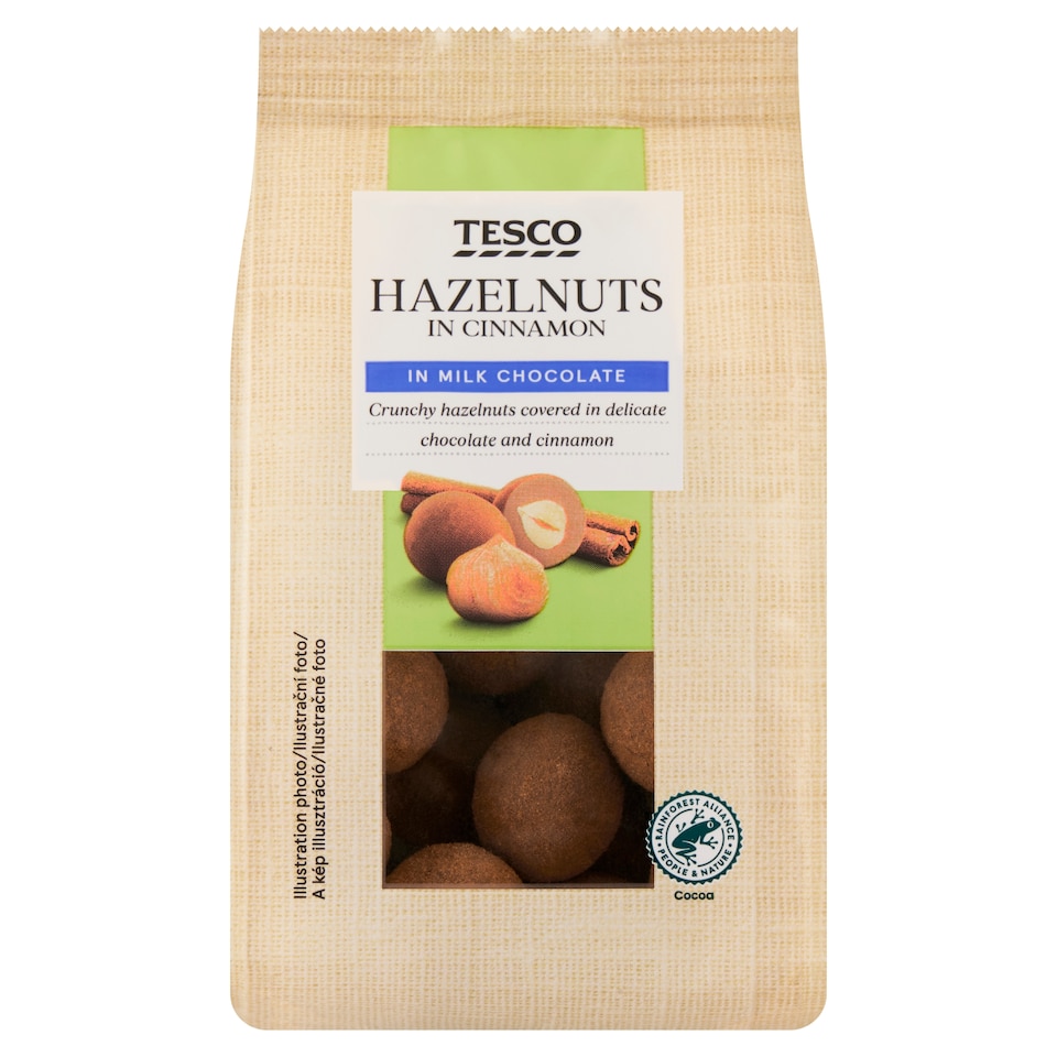 Tesco Hazelnuts in Cinnamon in Milk Chocolate 120g