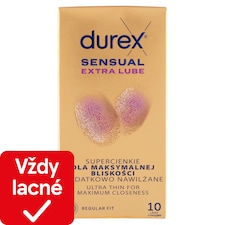 Durex Sensual Extra Lube prezervatívy 10 ks