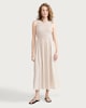 image 2 of F&F Shirred Sleeveless Midi Dress in Neutral