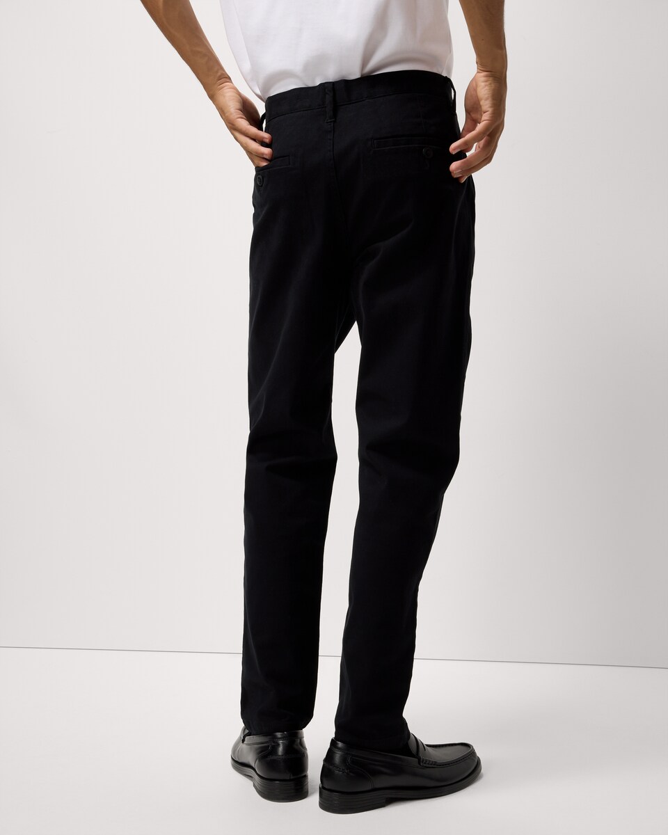 image 1 of F&F Cotton Rich Slim Leg FREEFIT® Chino Trousers in Black