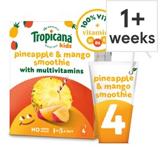 Tropicana Kids Smoothies - Pineapple & Mango 4 x 150ml
