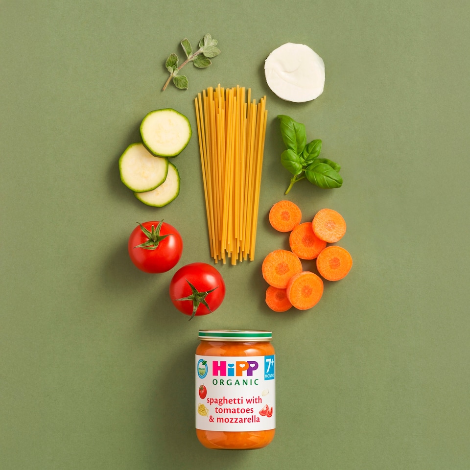 image 1 of Hipp 7 Month Organic Spaghetti With Tomatoes Mozzarella 190G