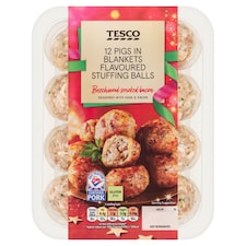 Tesco 12 Pig in Blanket Stuffing Balls 350g