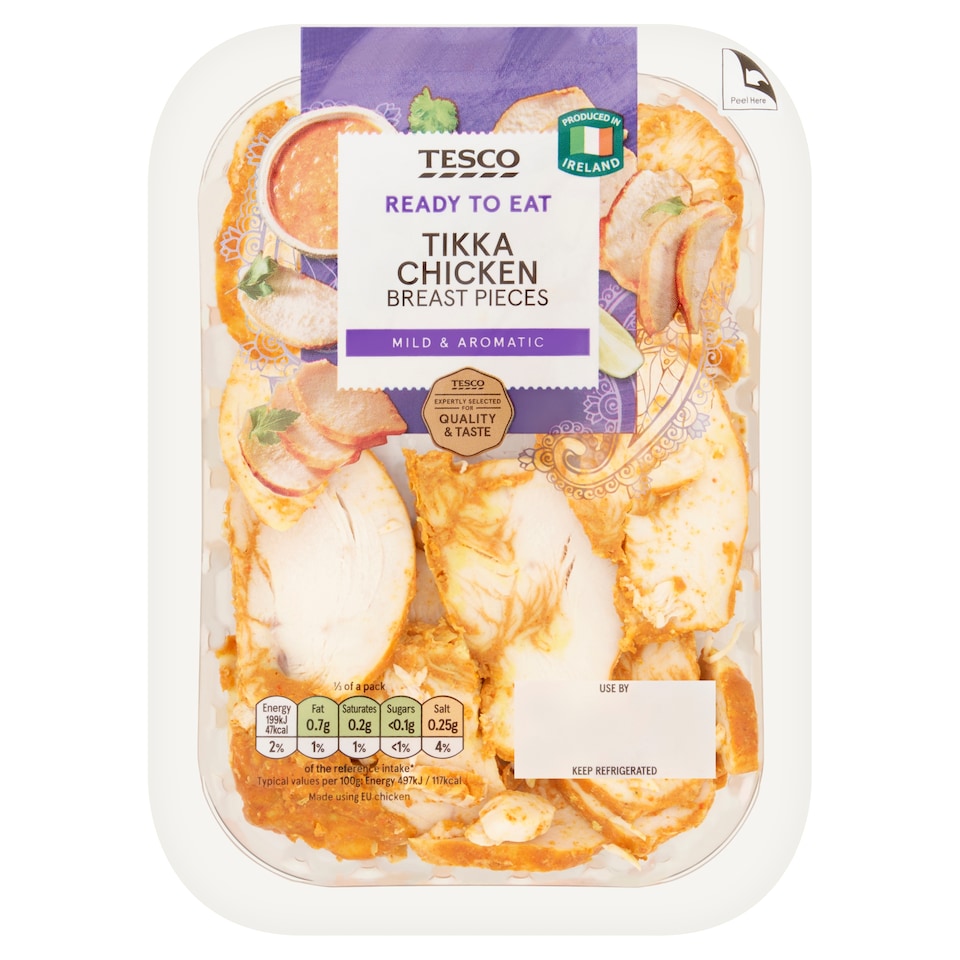 Tesco Tikka Chicken Breast Pieces 120G