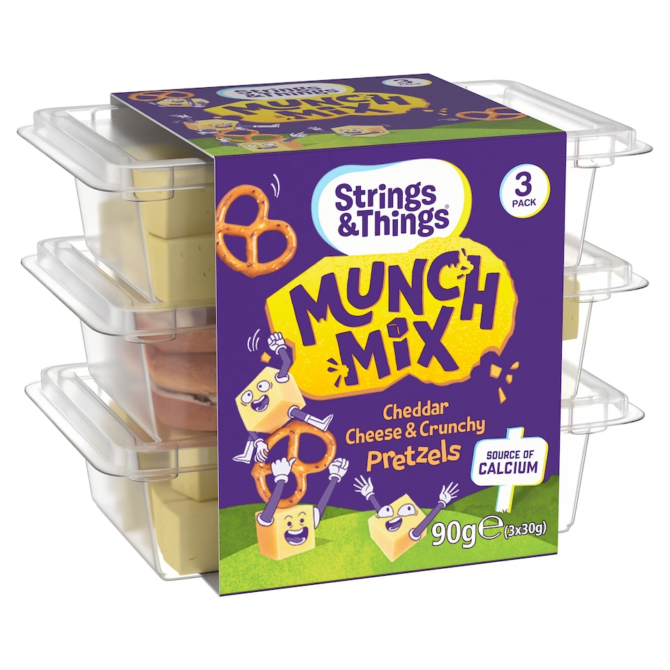 image 1 of Strings & Things Munch mix cheese & Pretzel 90g