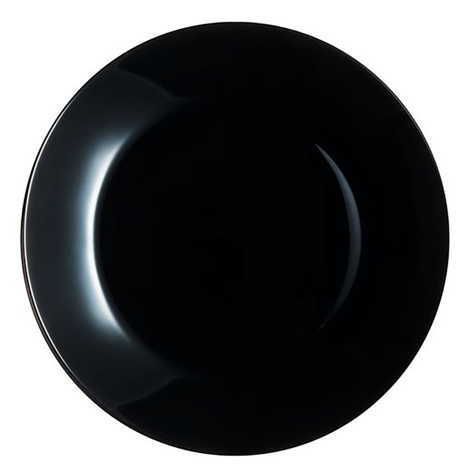 Luminarc black glass dinner plate