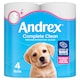 image 1 of Andrex Complete Clean Toilet Tissue Standard Rolls 4 Rolls