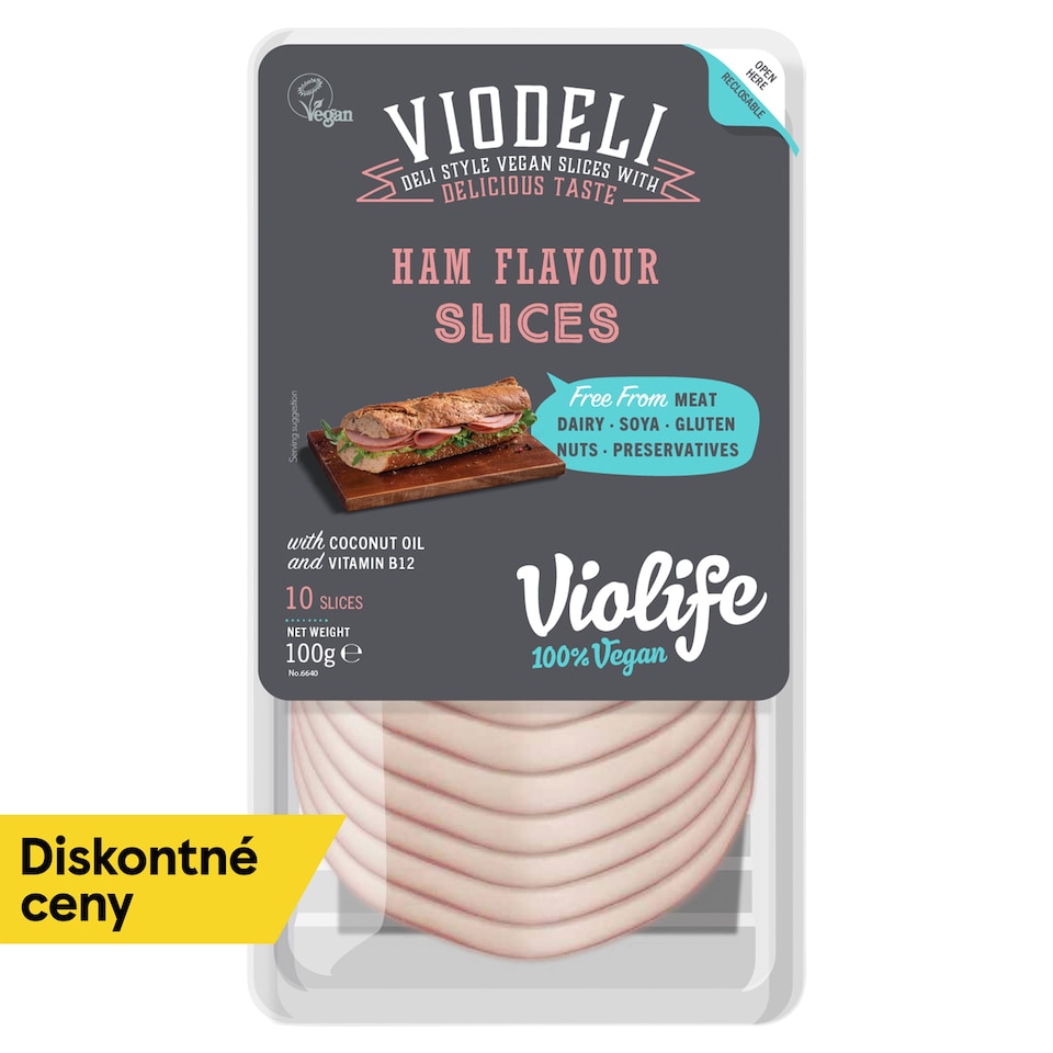 VIOLIFE Viodeli plátky s príchuťou šunky 100 g