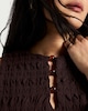 image 2 of F&F Textured Buttoned Co-ord Sleeveless Top in Brown
