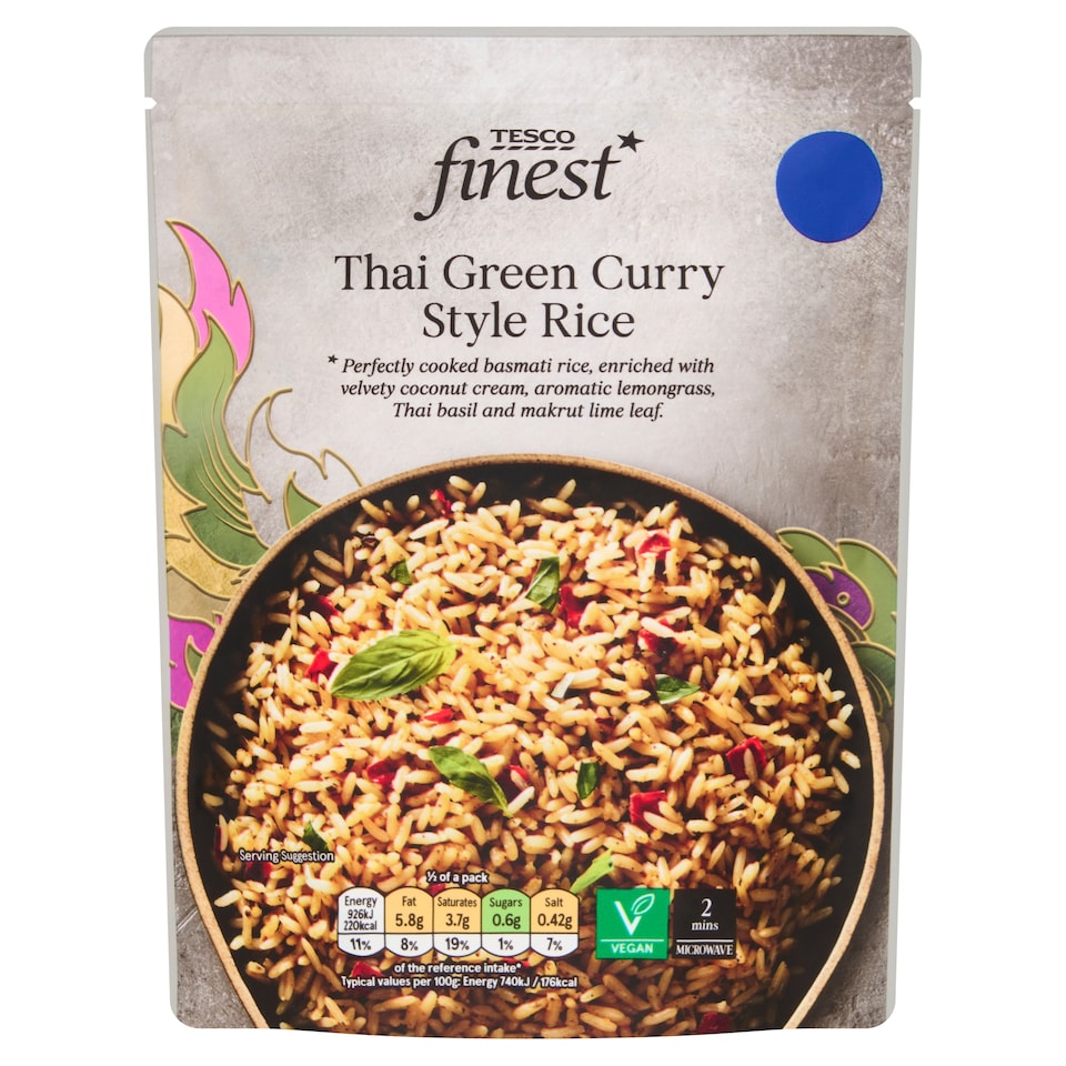 Tesco Finest Thai Green Curry Style Rice 250g