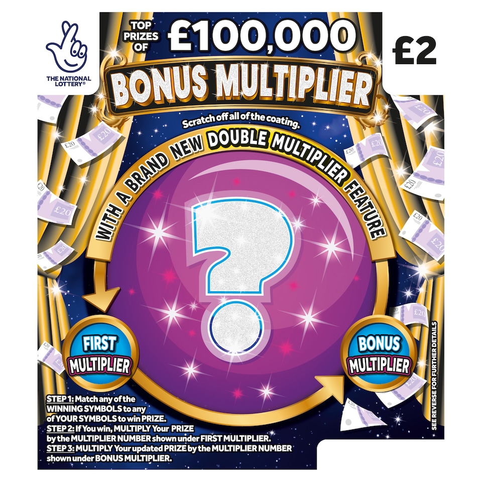 BONUS MULTIPLIER SCRATCHCARD
