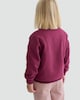 image 3 of F&F Girls Cotton Rich Rainbow Embellished Sweatshirt in Burgundy