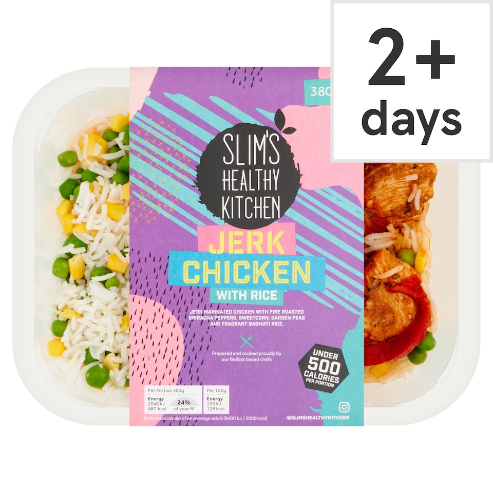 SLIM'S HEALTHY KITCHEN JERK CHICKEN WITH RICE 380G