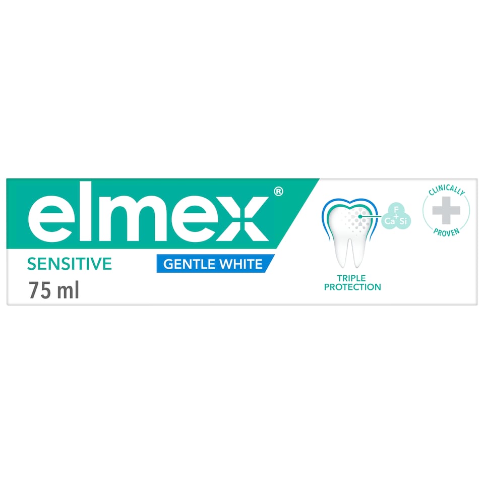 elmex Sensitive Gentle White fogkrém érzékeny fogakra 75 ml  1. kép