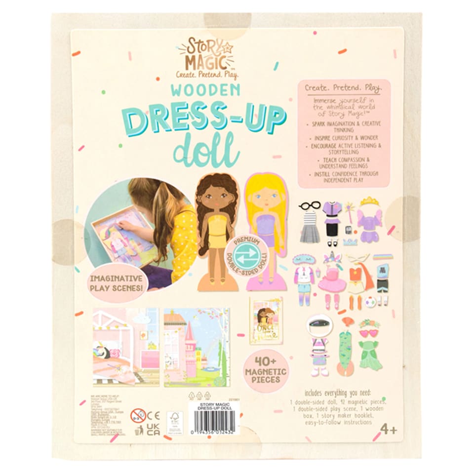 image 1 of Story Magic Wooden Dress Up Doll