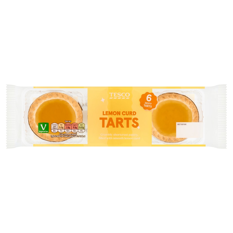 Tesco Lemon Curd Tarts 6 Pack