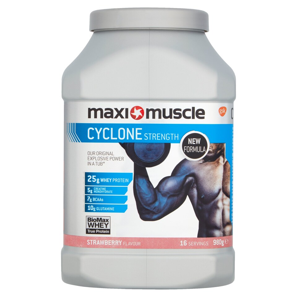 MaxiMuscle Cyclone Whey Protein Powder - Strawberry 980g