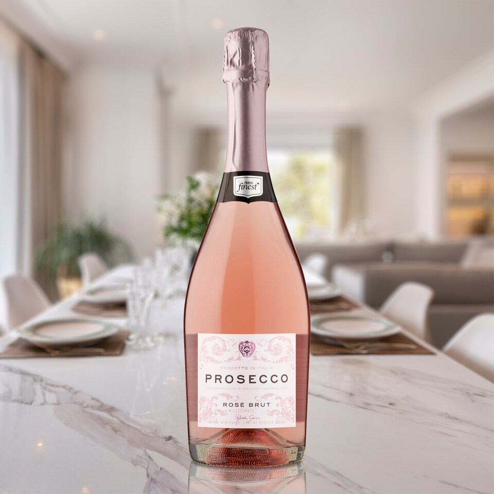 Obrázek 1 pro produkt Tesco Finest Prosecco Rosé D.O.C. šumivé víno brut 750ml