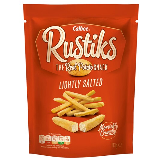 Rustiks Lightly Salted Potato Sticks 113G Tesco Groceries