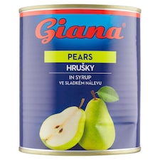 Giana Hrušky lúpané polené v sladkom náleve 820 g