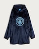 image 3 of Manchester City Fleece Pyjama Hoodie in Navy