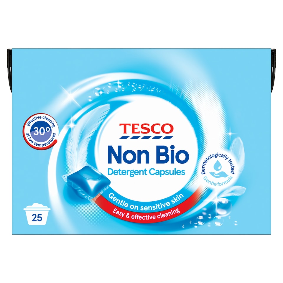 Tesco Non Biological Detergent Capsules 25W 425Ml
