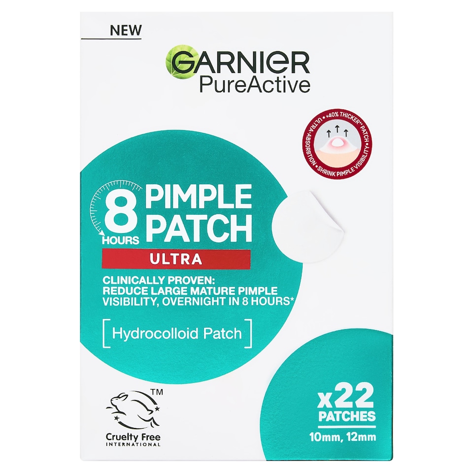 image 1 of Garnier Pure Active Spot Hydrocolloid Ultra Invisible 22 Patch