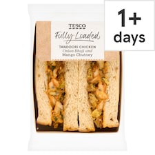 Tesco Fully Loaded Tandoori Chicken, Onion Bhaji & Mango Chutney Sandwich