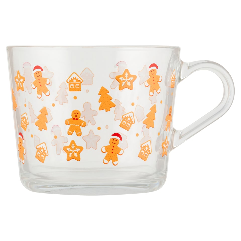 F&F Home Gingerbread Glass Mug 400 ml