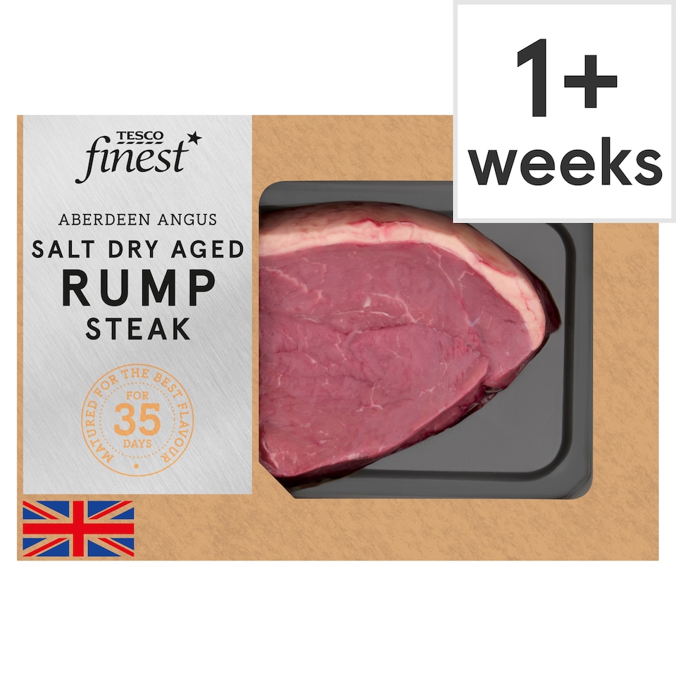 Tesco Finest AA Salt Dry Aged Beef Rump Steak 350g