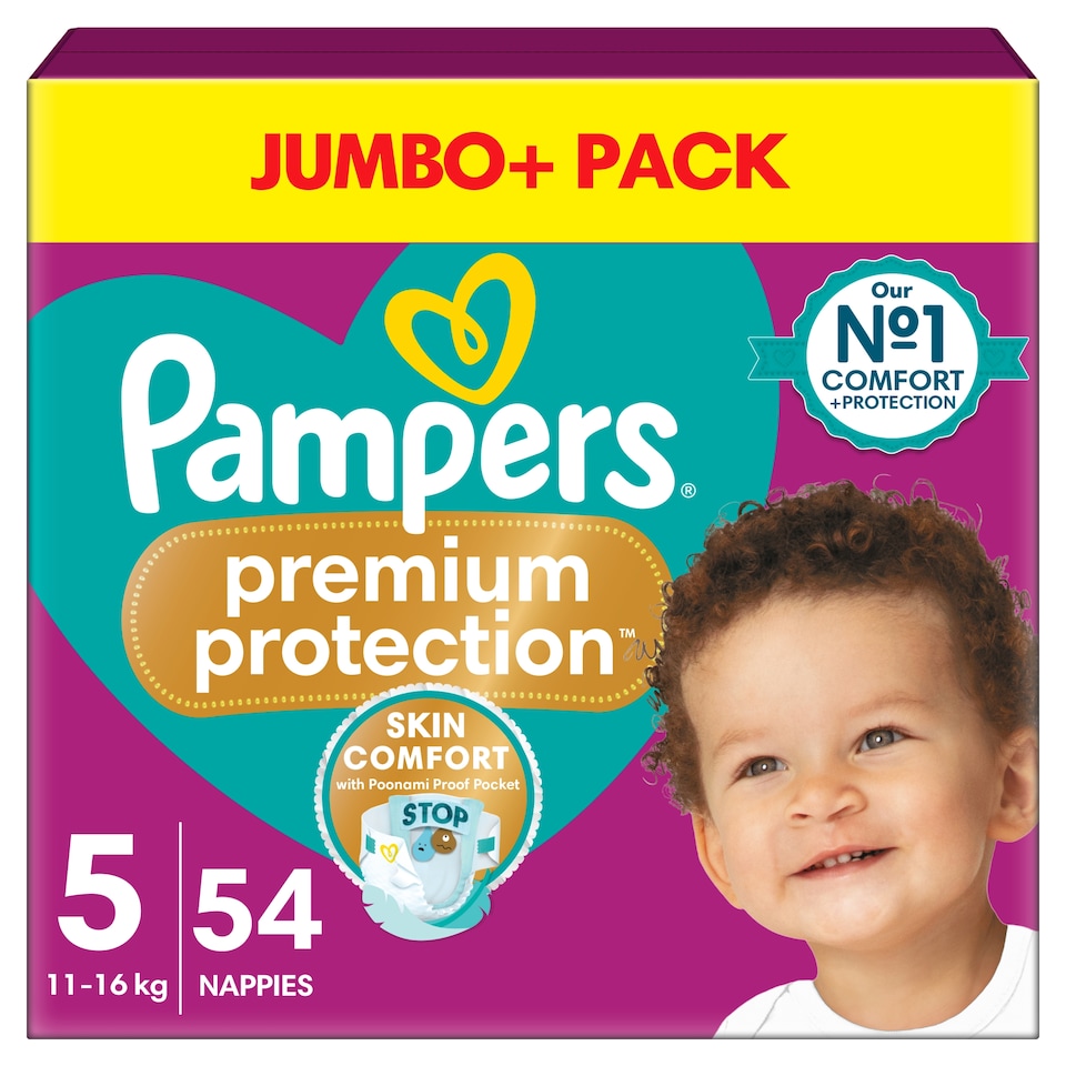 image 1 of Pampers Premium Protection Size 5 54 Nappies