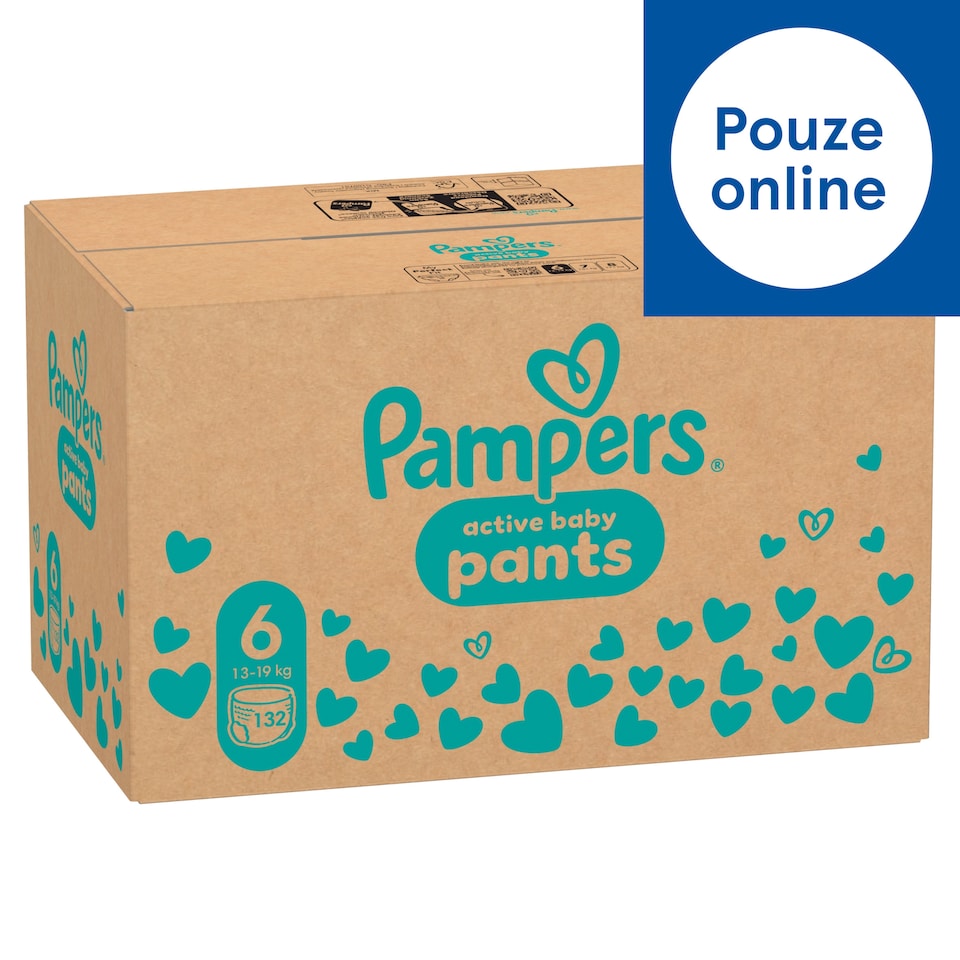 Obrázek 1 pro produkt Plenkové Kalhotky Pampers Active Baby Pants, Velikost 6, 132 Plenky, 13kg-19kg