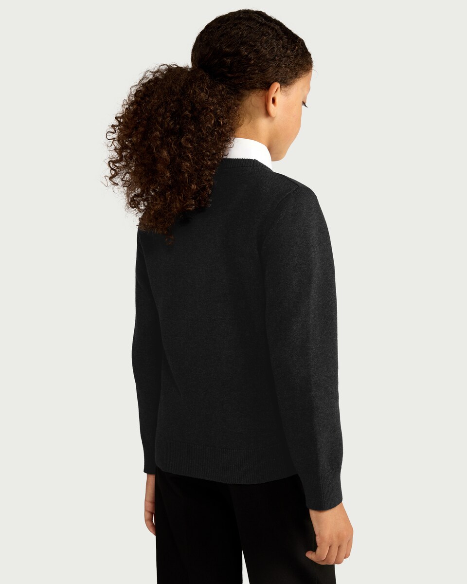 image 1 of F&F School Unisex 2-Pack Pure Cotton Knitted Cardigans in Grey