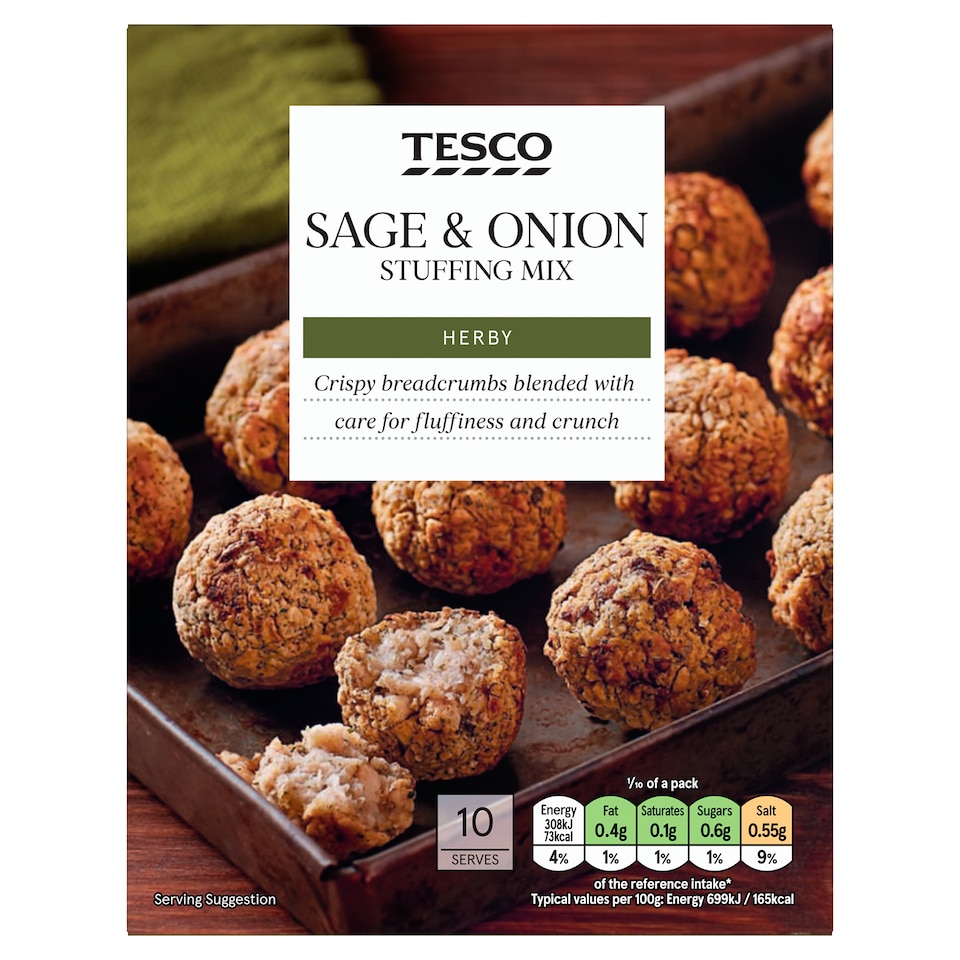 Tesco Sage & Onion Stuffing Mix 170G