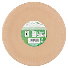 Decorata Kraft papírtányérok 23 cm 50 db