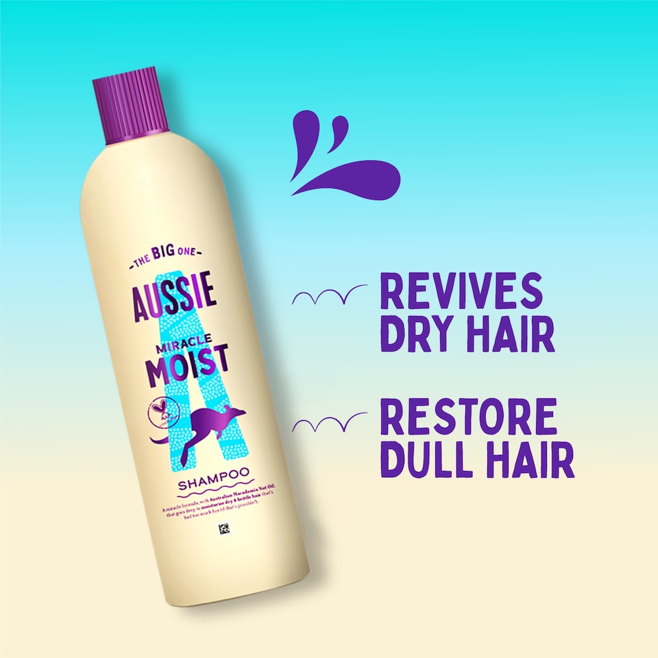 image 1 of Aussie Miracle Moist Shampoo 400ml
