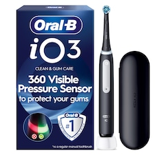 Oral-B Io3 Matte Black Electric Toothbrush Plus Travel Case