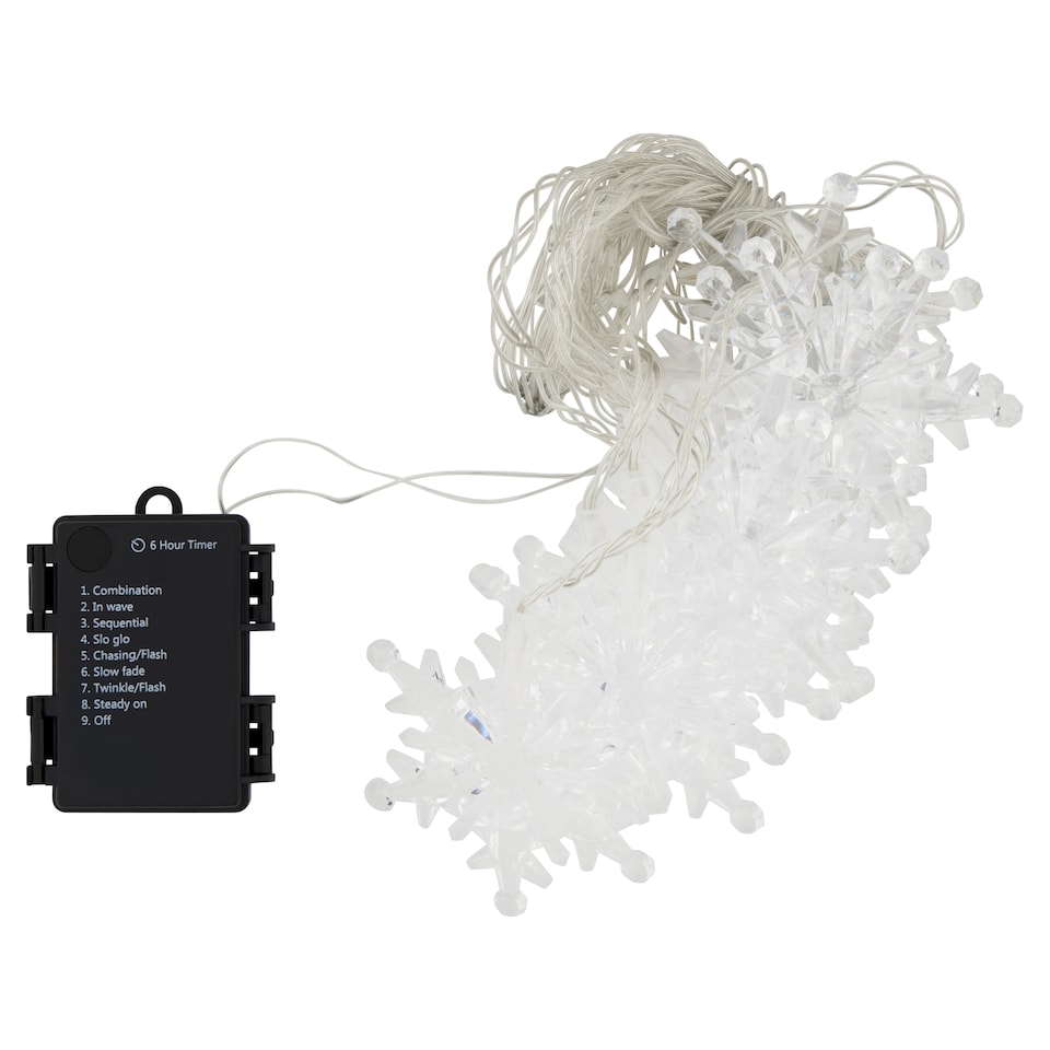 Snow Meister SM2765 10 LED-es meleg fényű elemes fényfüggöny  1. kép