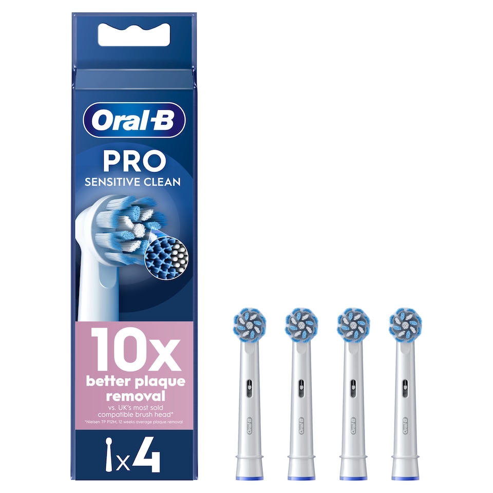 image 1 of Oral-B Pro Sensitive Clean Refill Heads 4 Pack