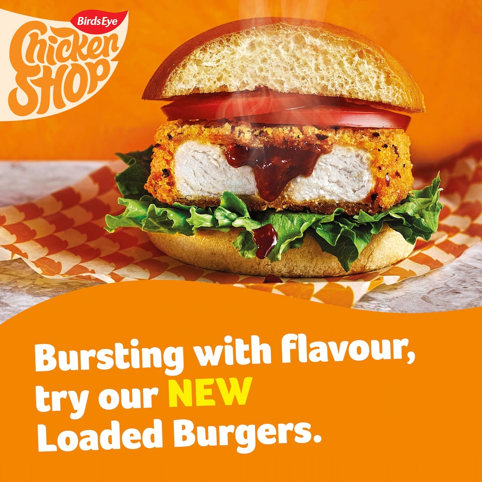 image 1 of Birds Eye Chicken Shop 2 Tennessee Style BBQ Loaded Burgers 250g
